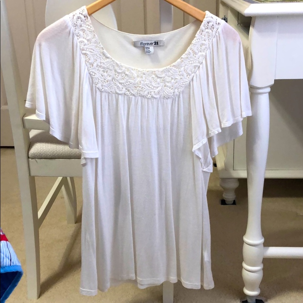 White Forever 21 dress top